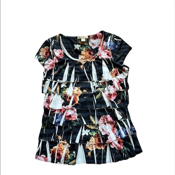 Twentyone by Forever 21 women’s tiered floral print top Size Large - Picture 1 of 6